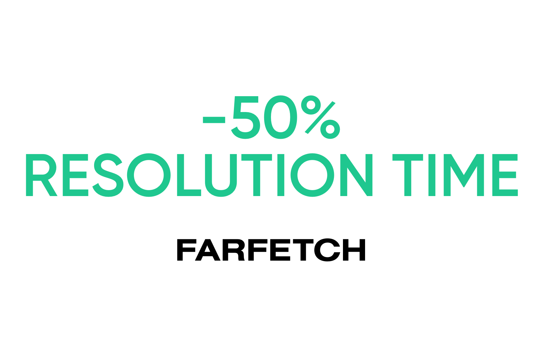 Farfetch: redução dos tempos de atendimento/resolução em mais de 50%.