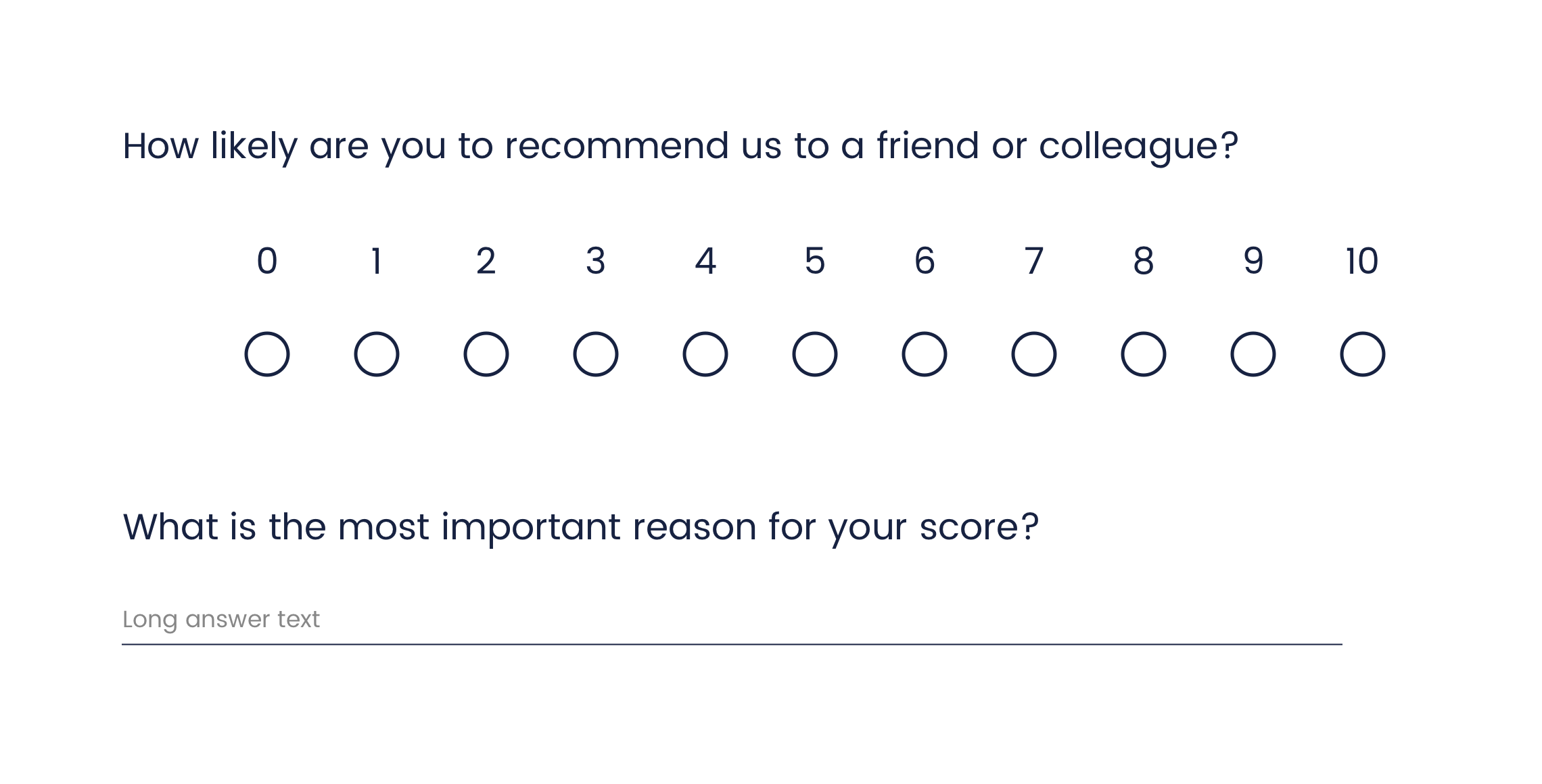 net promoter score NPS survey template example