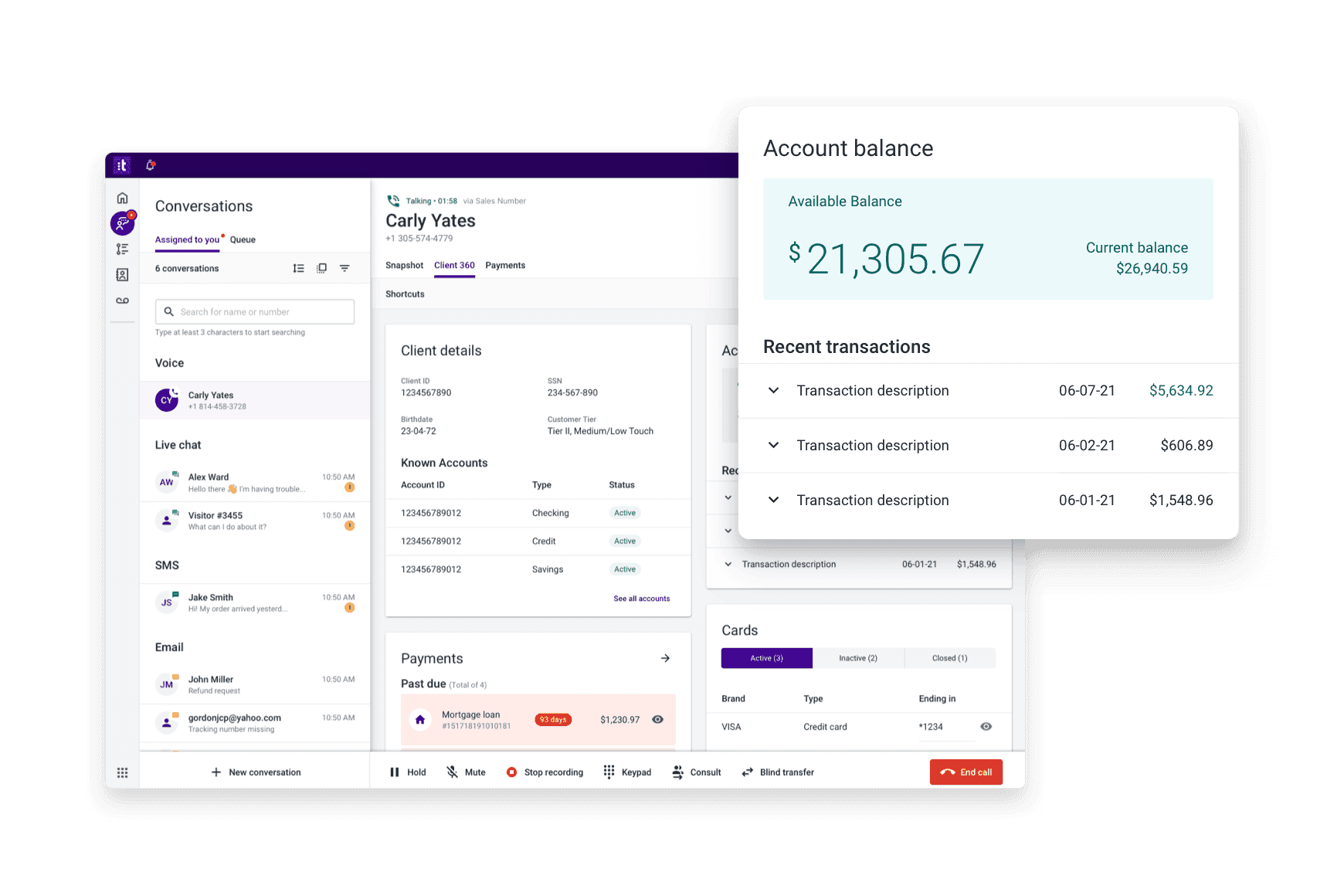 Banking Workspace Account Balance Conversations