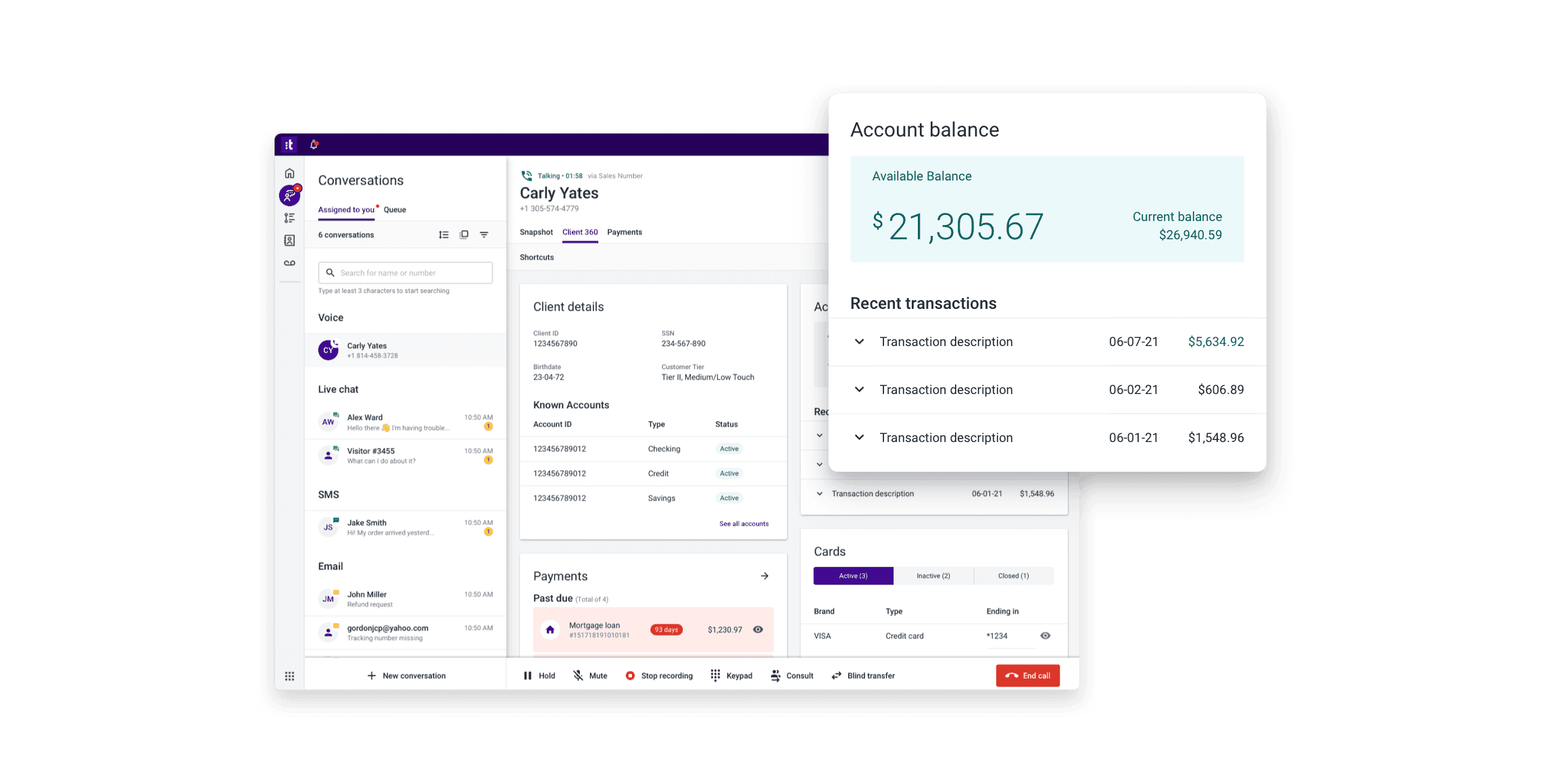 Banking Workspace Account Balance Conversations