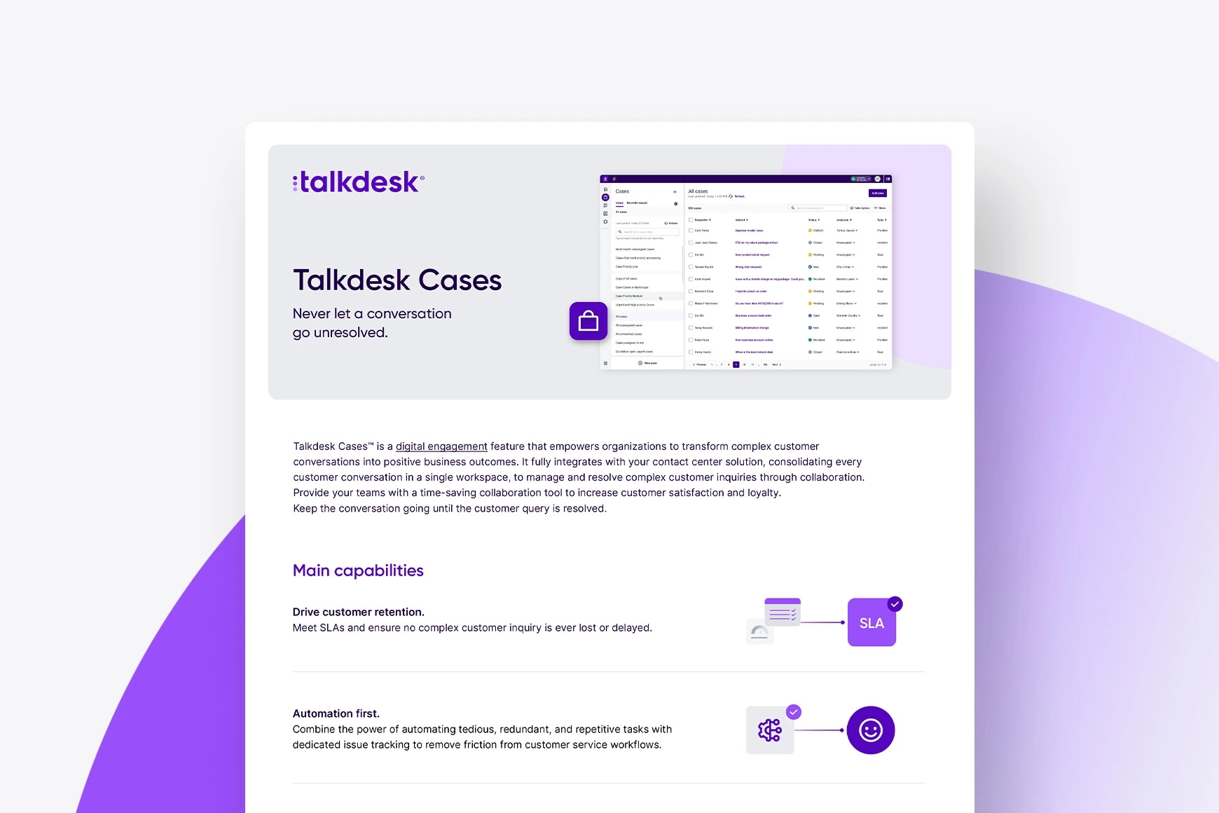 Talkdesk Cases