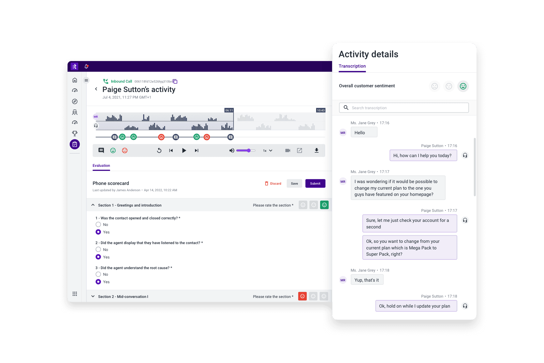 Talkdesk Quality Management Seamlessly Integrated