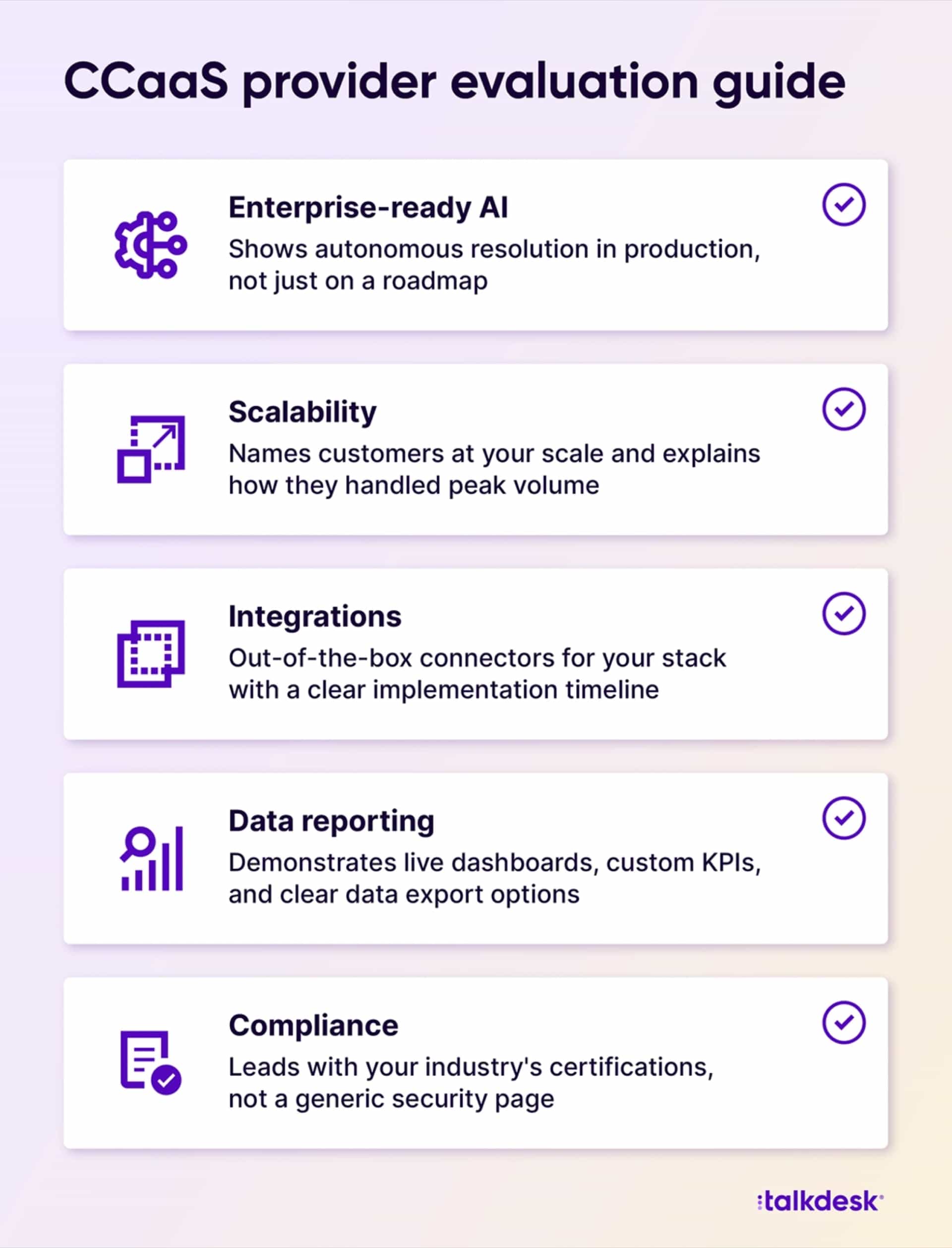 Five criteria for evaluating a CCaaS provider with benchmarks for what good looks like