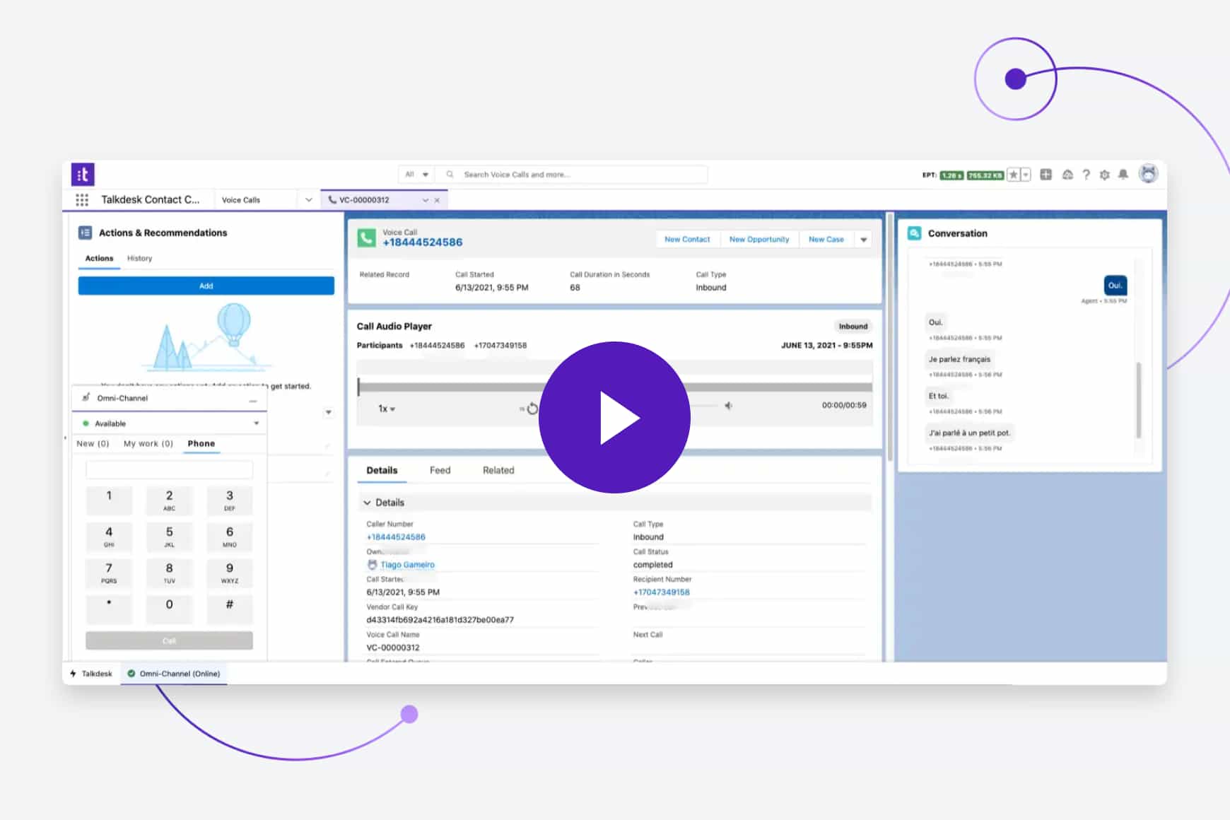 Improve CRM with full contact center functionality inside Salesforce with Talkdesk for Salesforce.