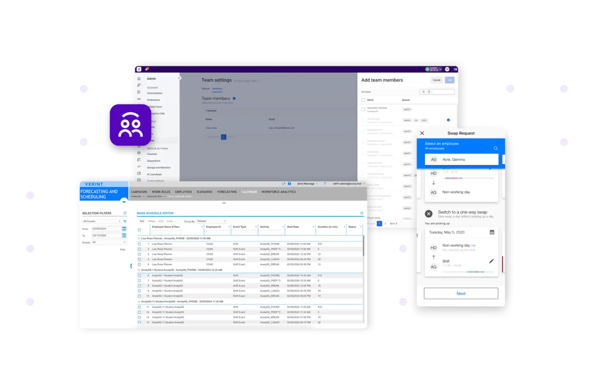 Built to serve complex and large contact center organizations, Verint WFM for Talkdesk offers scalable, automated, and advanced capabilities.
