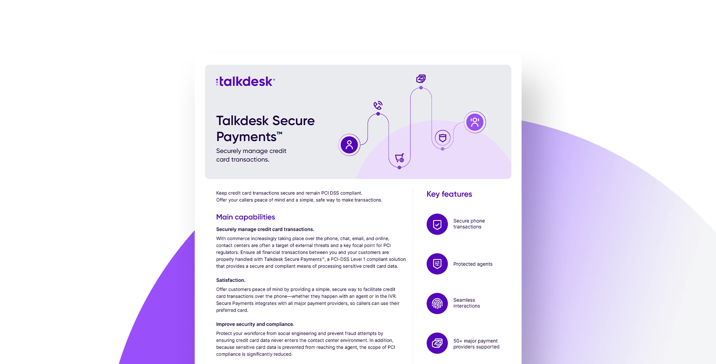 Talkdesk Datasheet Secure Payments