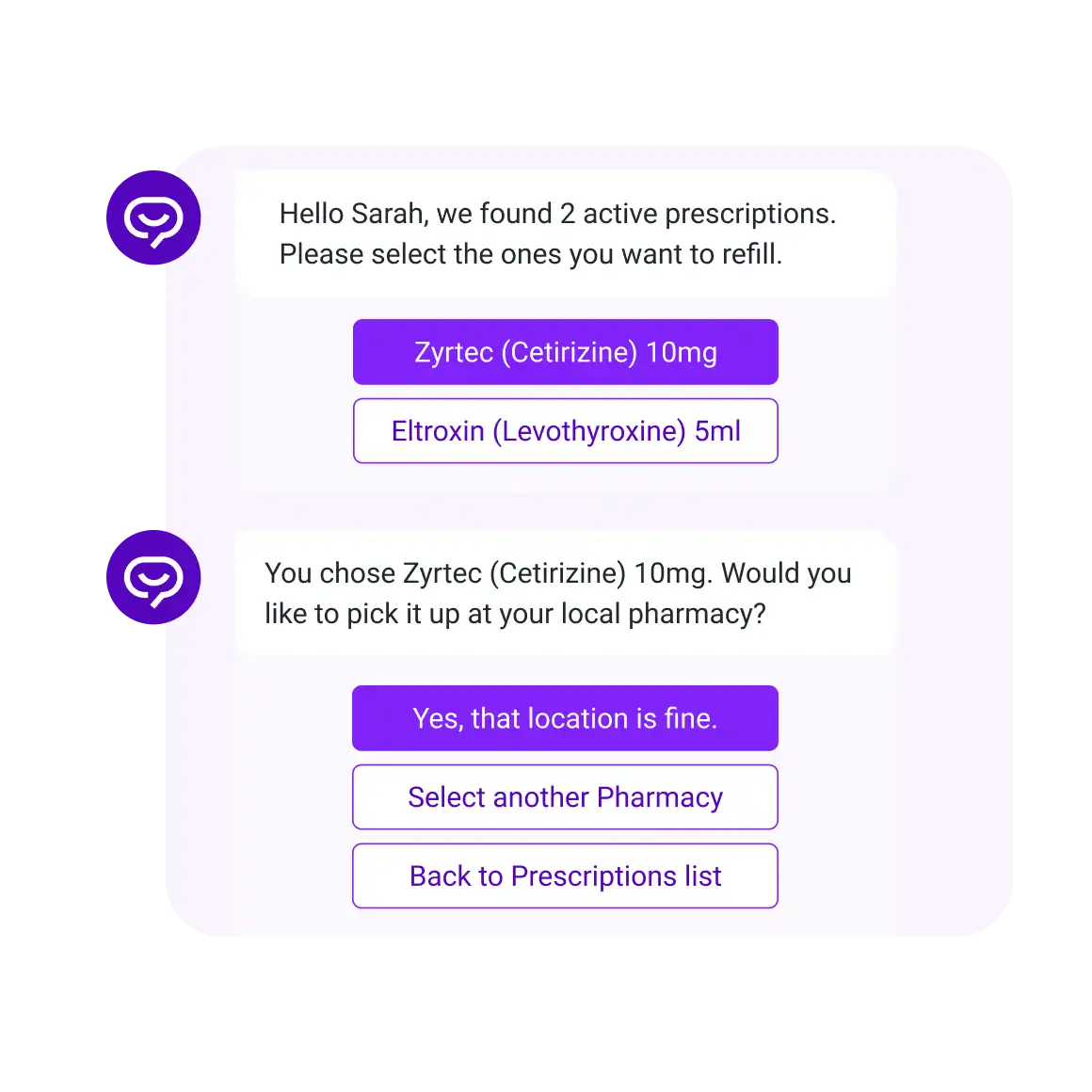 After Patient Journey Chat Bubbles