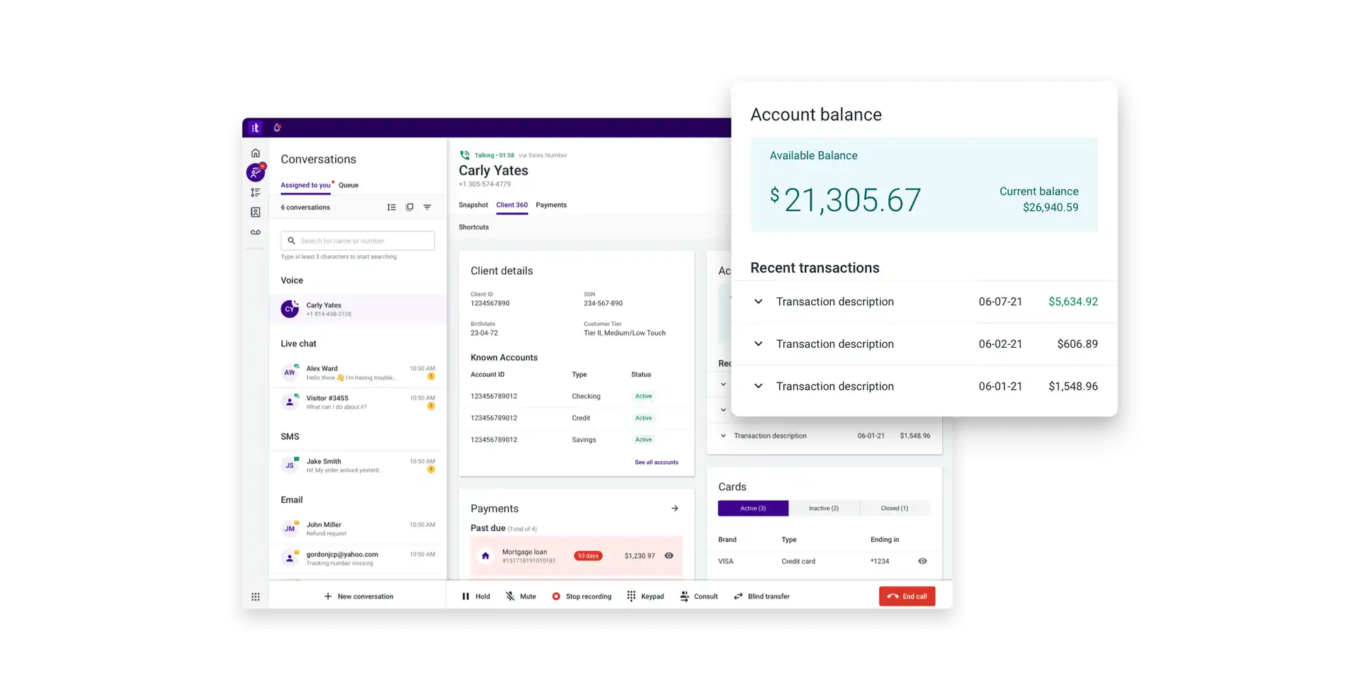 Banking Workspace Account Balance Conversations