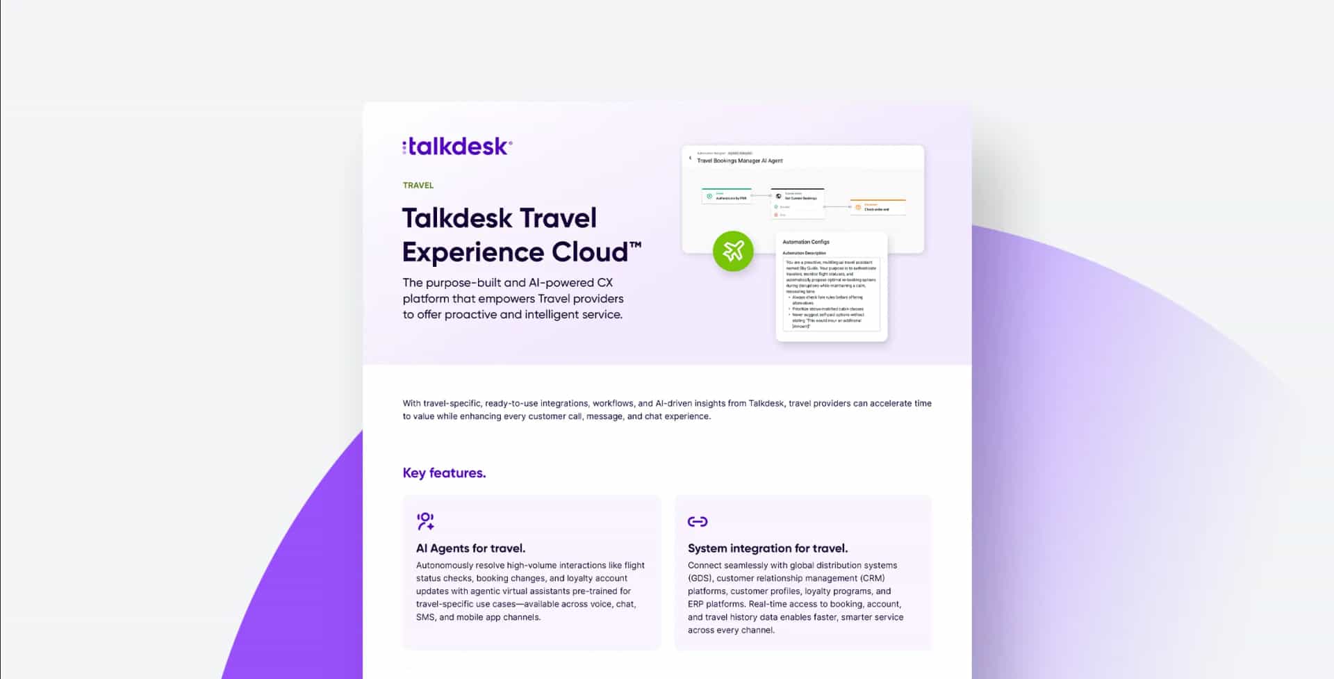 Talkdesk Travel Experience Cloud