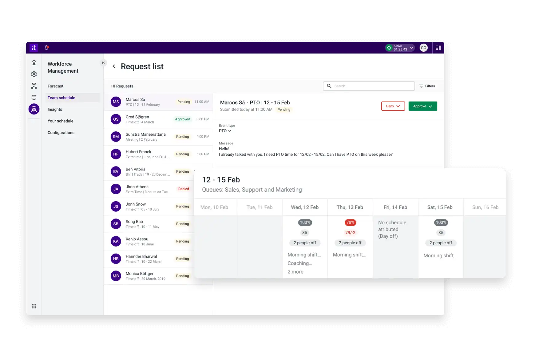 Unparalleled Efficiency And Ease Of Use Request Workforce Management