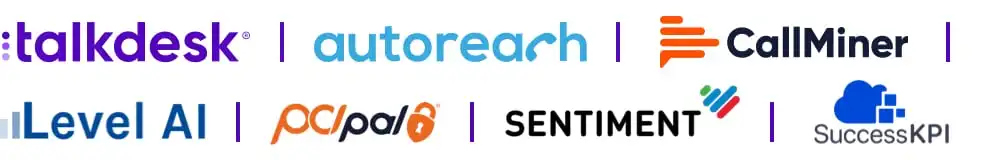 Talkdesk Autoreach Callminer Levelai Pcipal Sentiment Successkpi