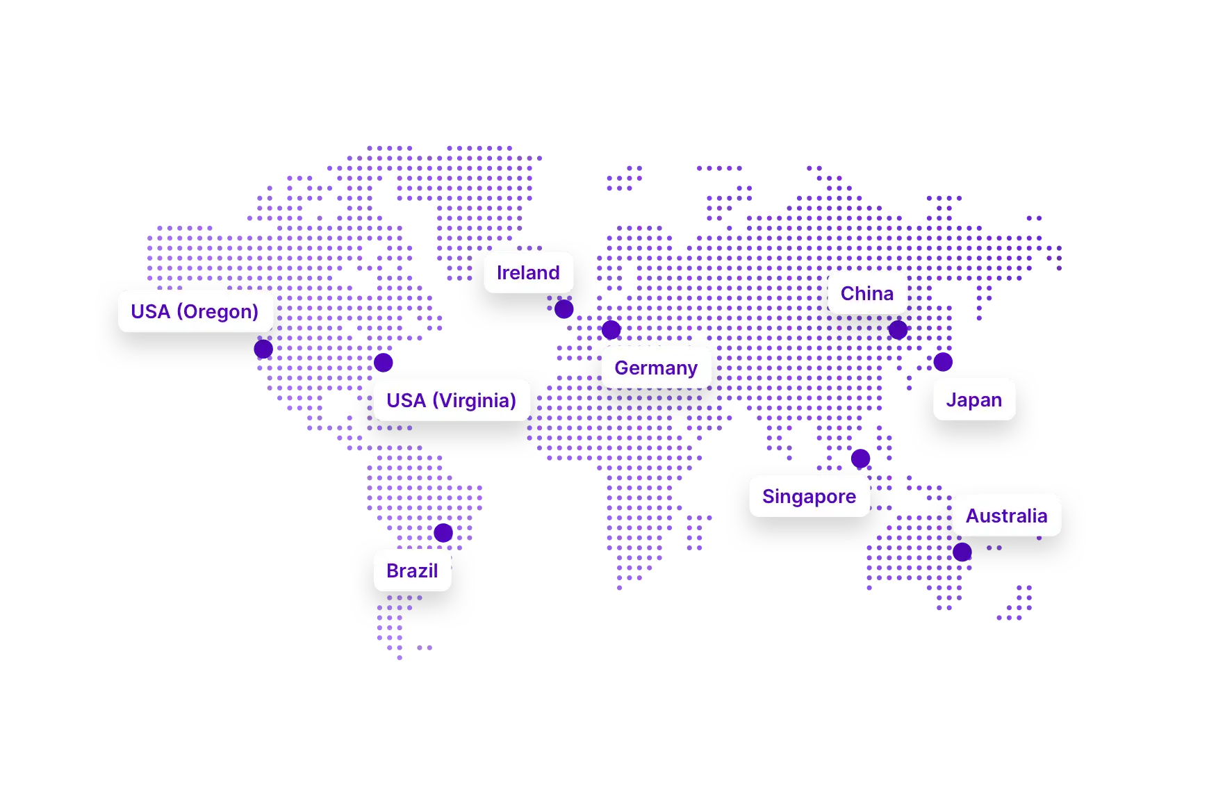 Global Communications Network Coverage Map