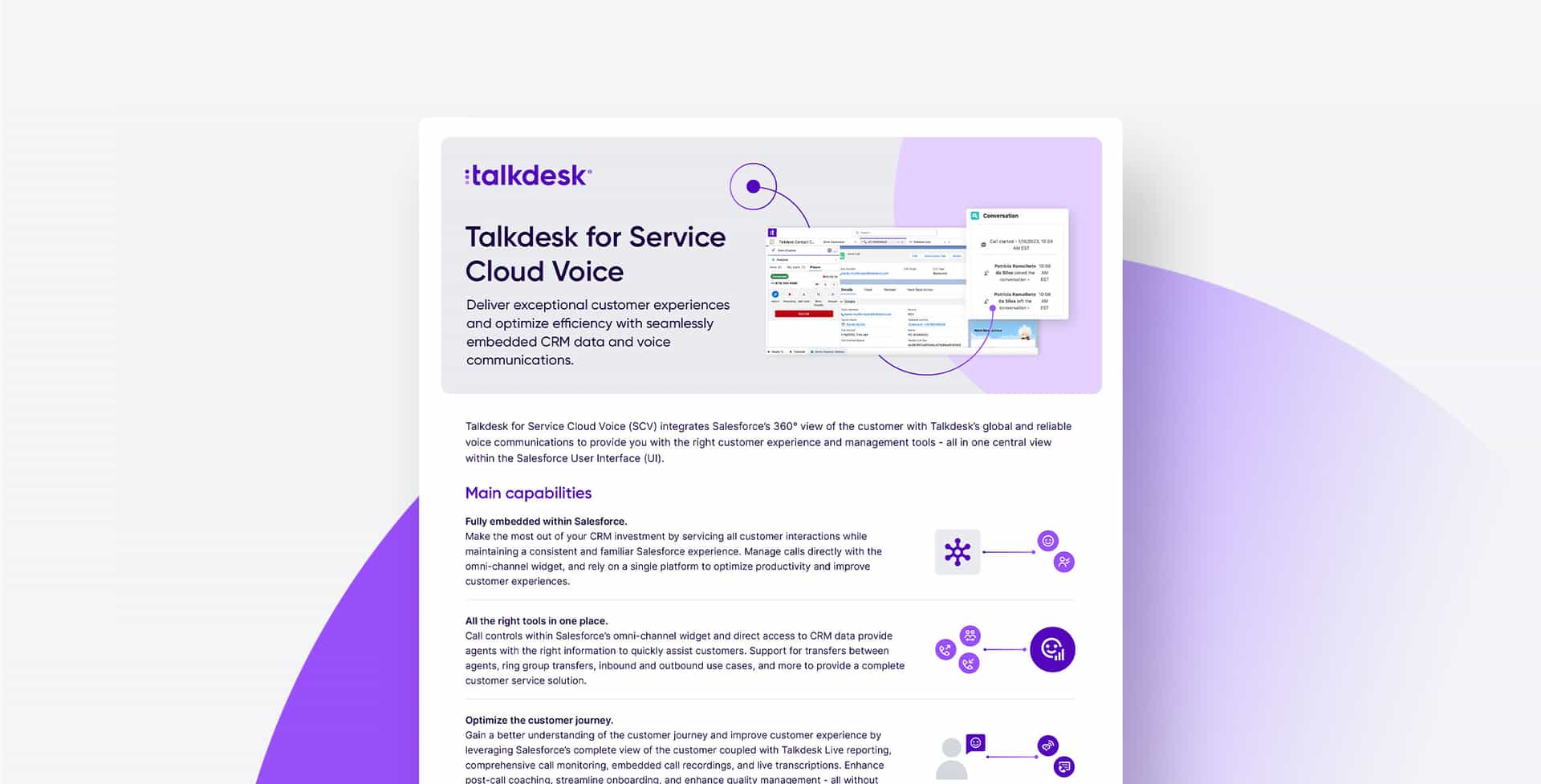 Talkdesk for Service Cloud