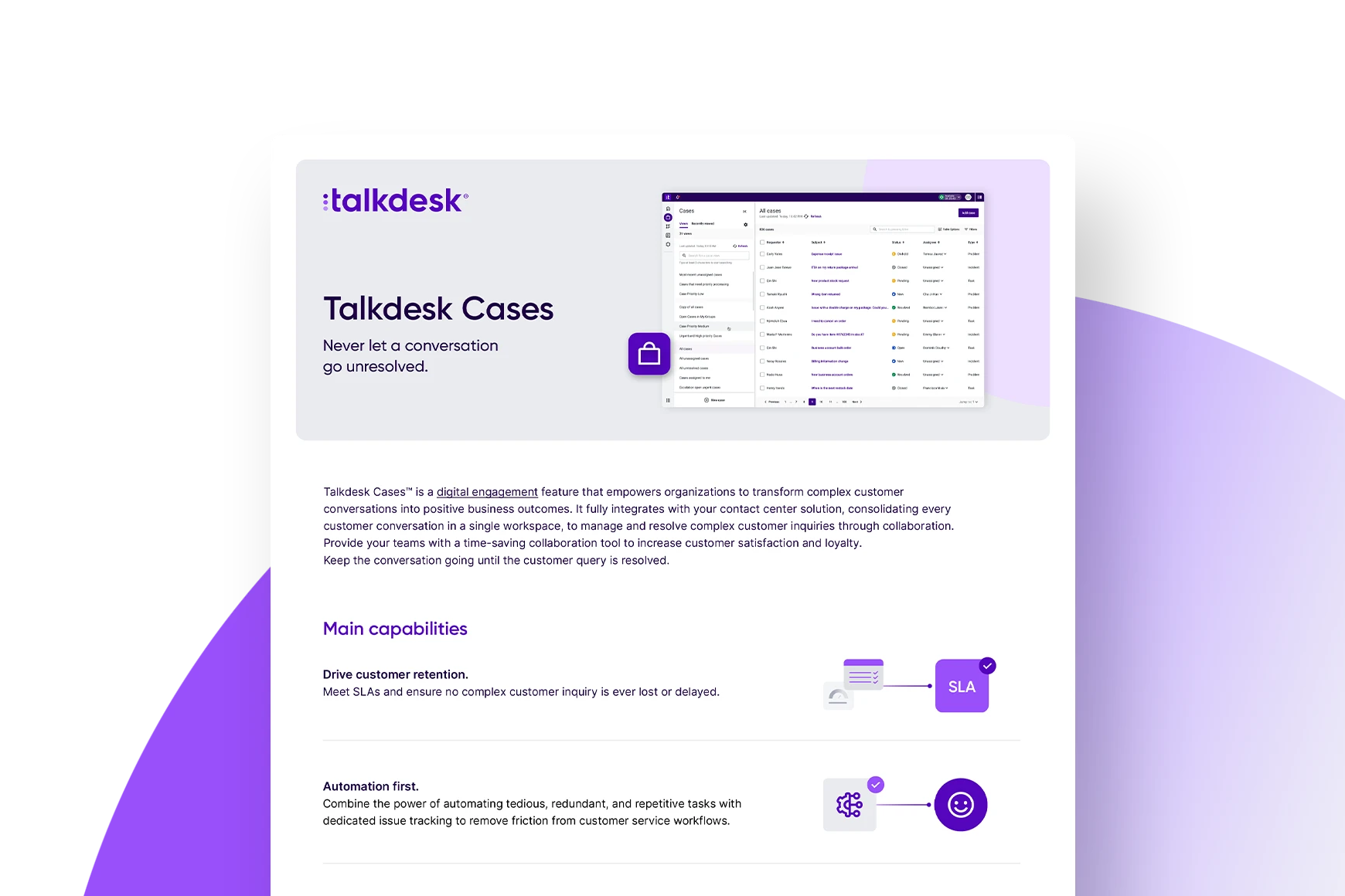 Talkdesk Cases