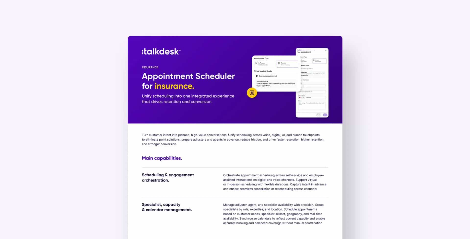 Appointment Scheduler For Insurance