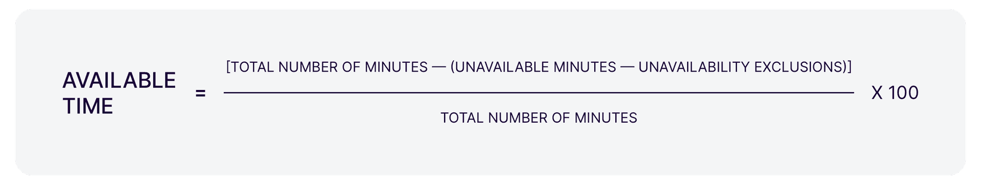 Available Time Formula