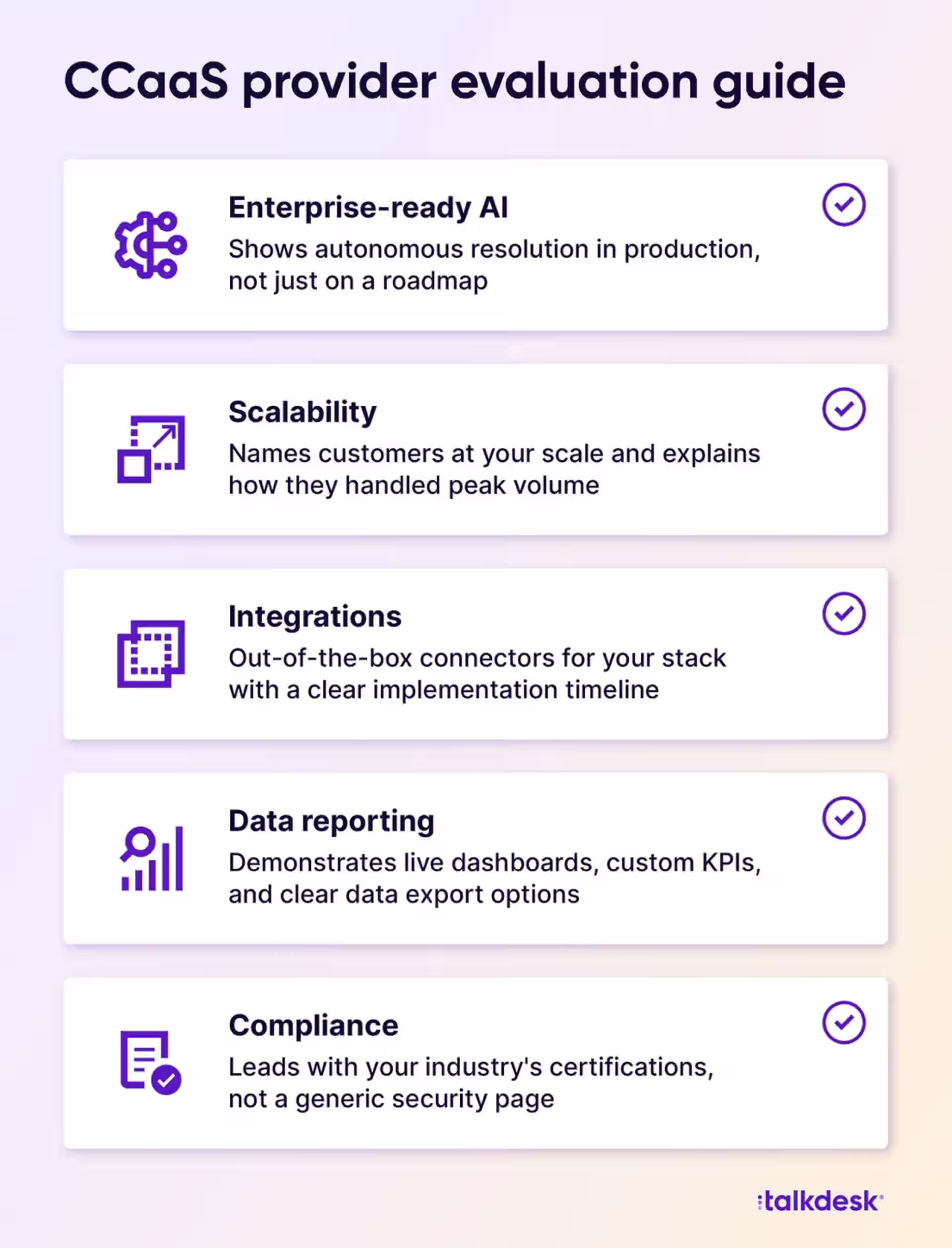 Five criteria for evaluating a CCaaS provider with benchmarks for what good looks like