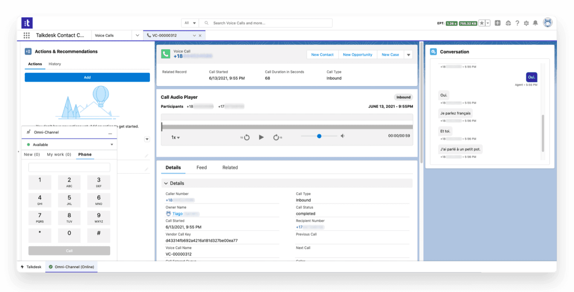 Talkdesk Service Cloud Voice Demo