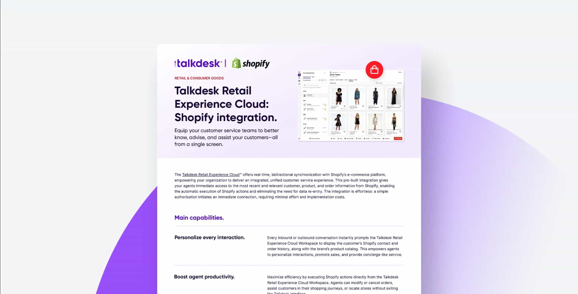 Talkdesk Shopify Connector