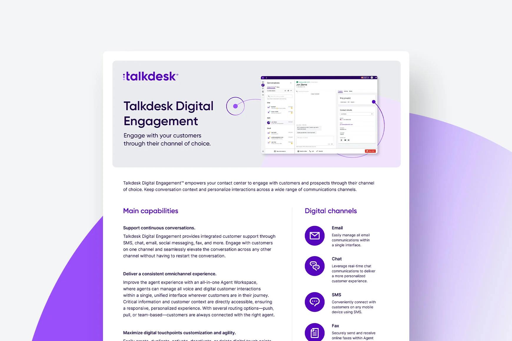 Talkdesk Digital Engagement