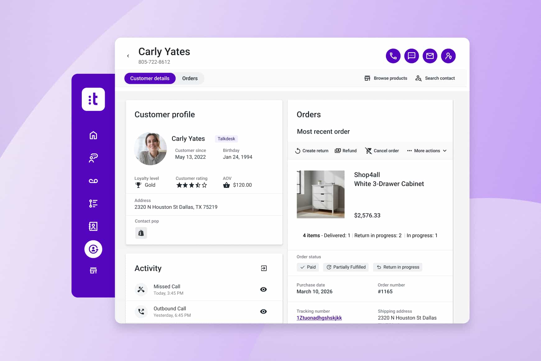 Customer details