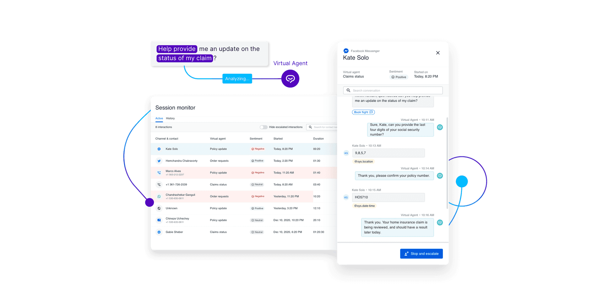Virtual Agent Session Monitor