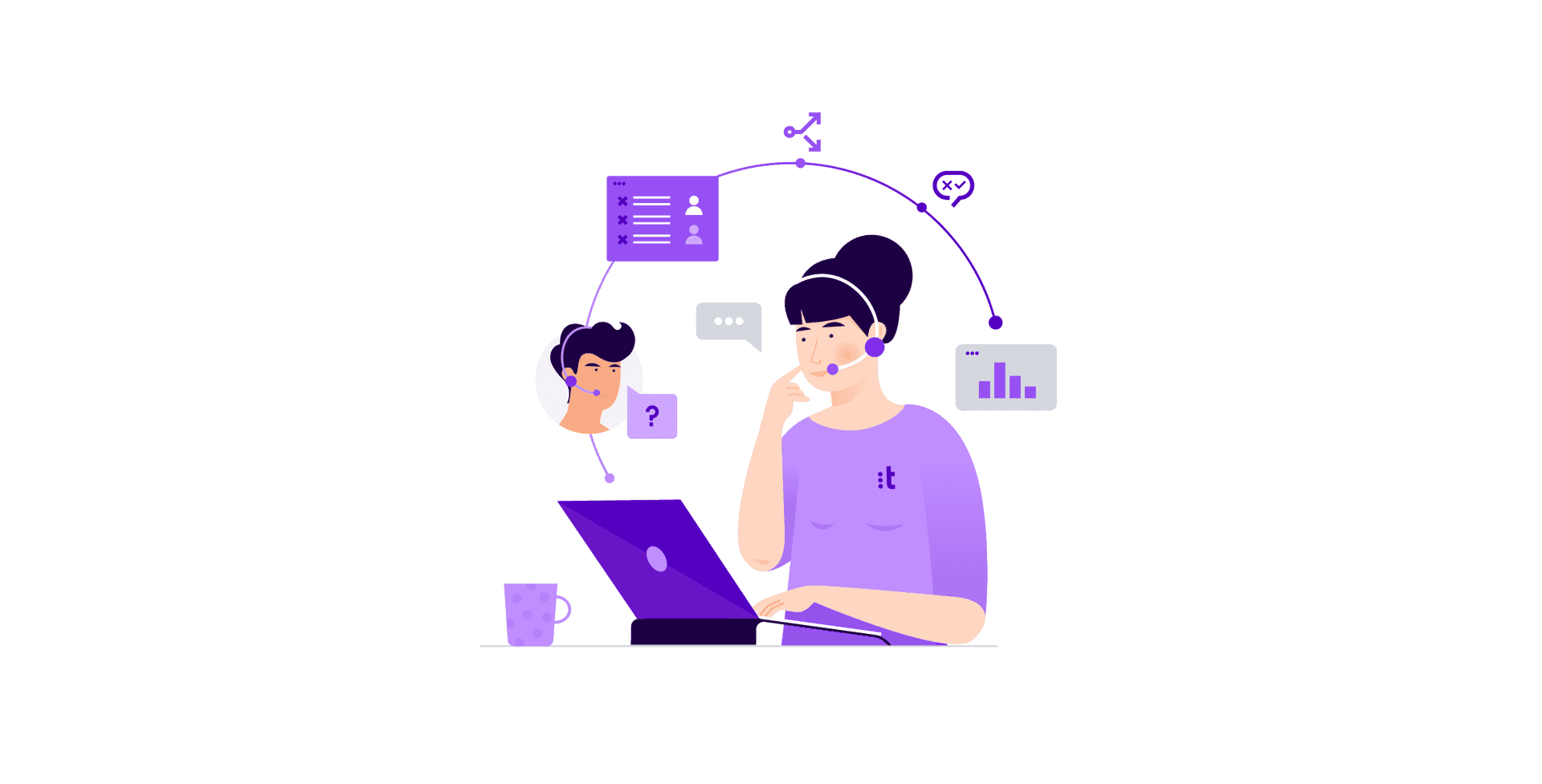 Two people talk with each other while interaction data is being captured