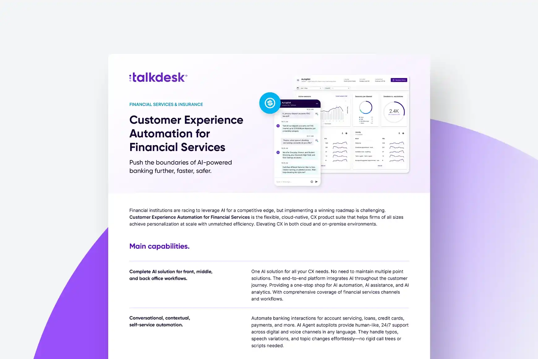 Customer Experience Automation (CXA) para Serviços Financeiros