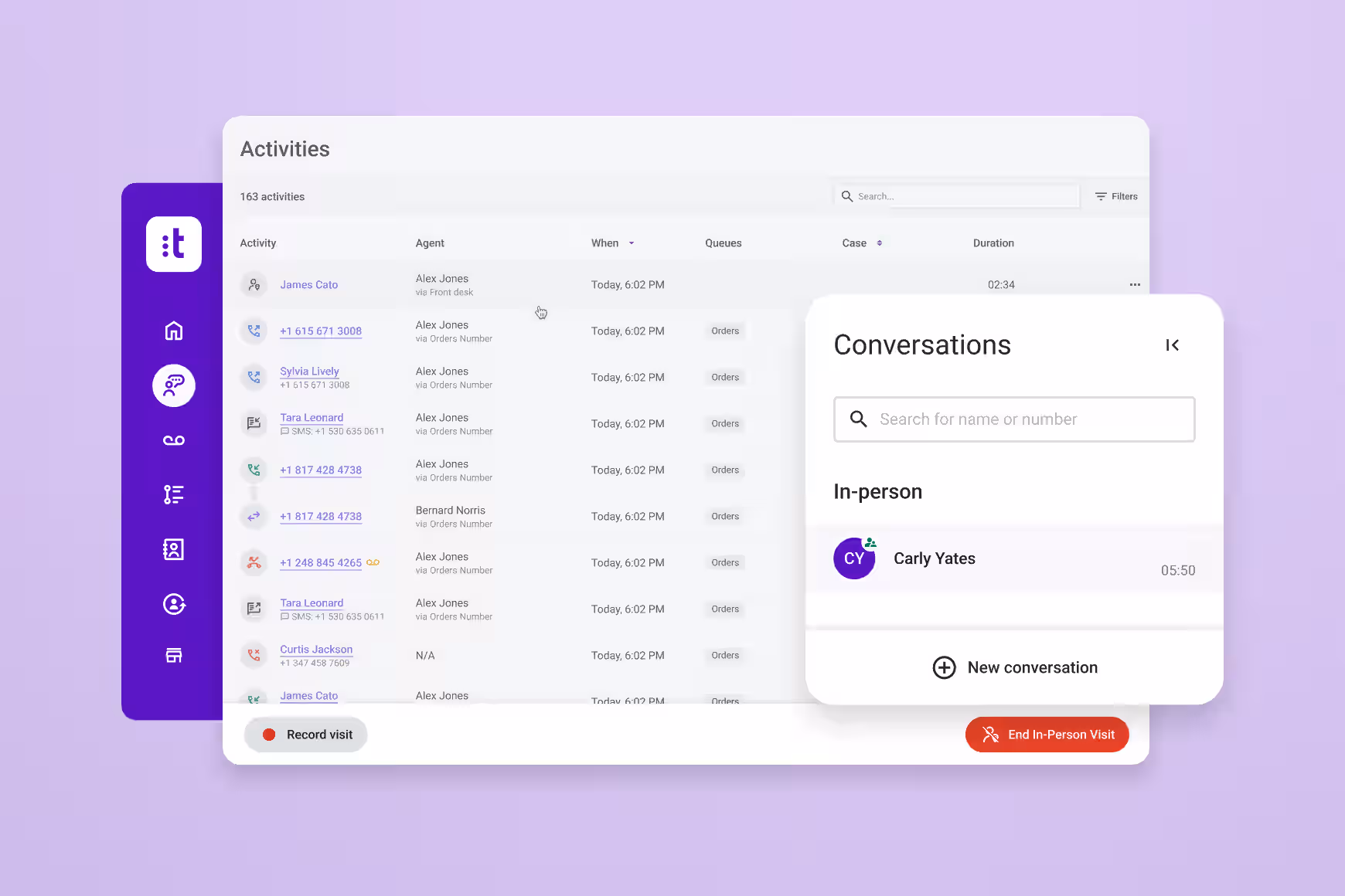 Talkdesk For Stores Conversation Activity