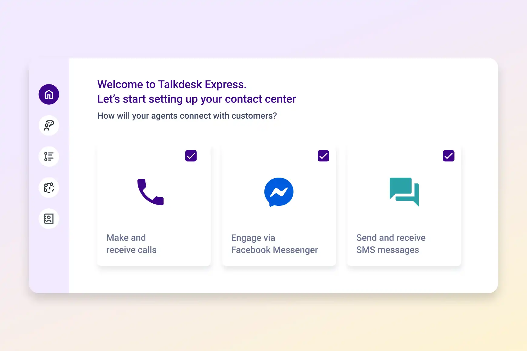 Welcome Talkdesk Page Express 001