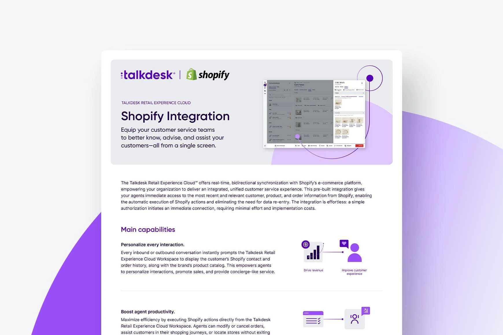 Talkdesk Retail Experience Cloud: Shopify Integration