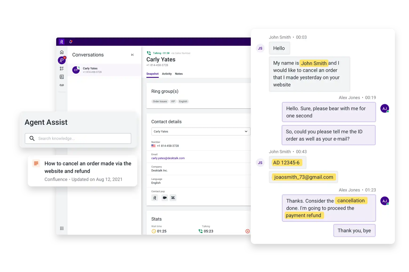 Agent Assist Conversations Chat