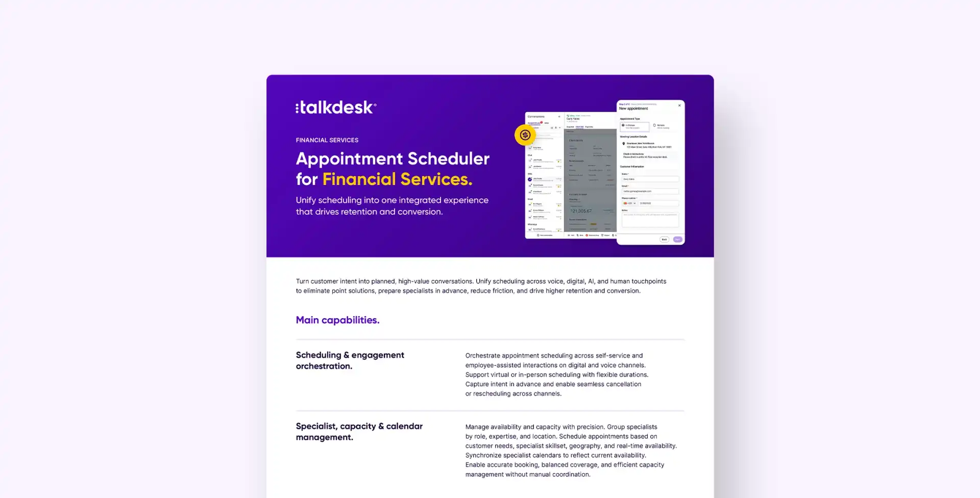 Appointment Scheduler For Financial Services